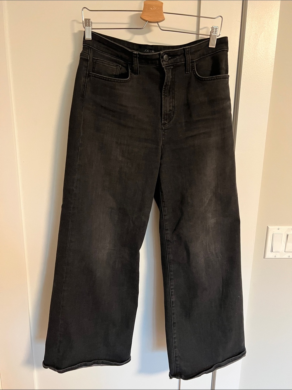 Joe's Jeans Black Wide-Leg  Jeans - High Rise